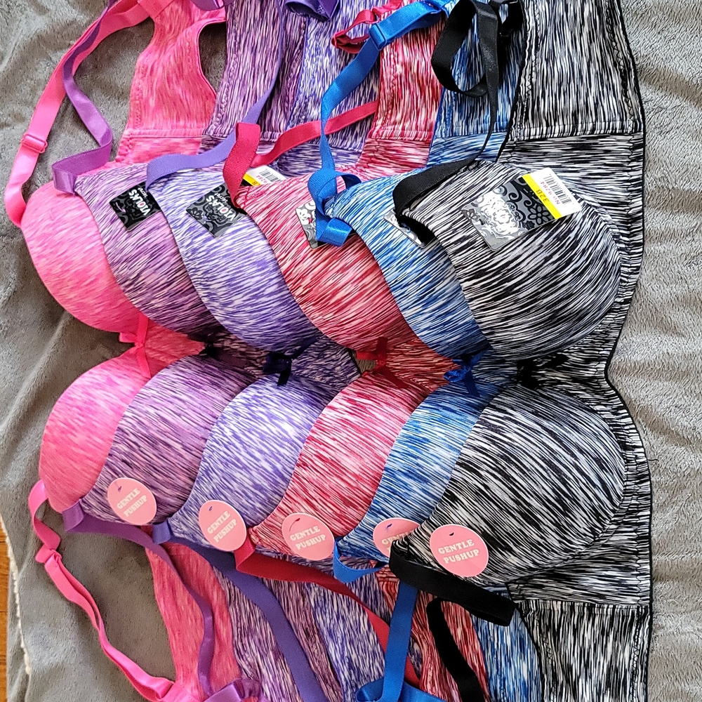 Pushup Bra Set of Six Multi Color Size 32B